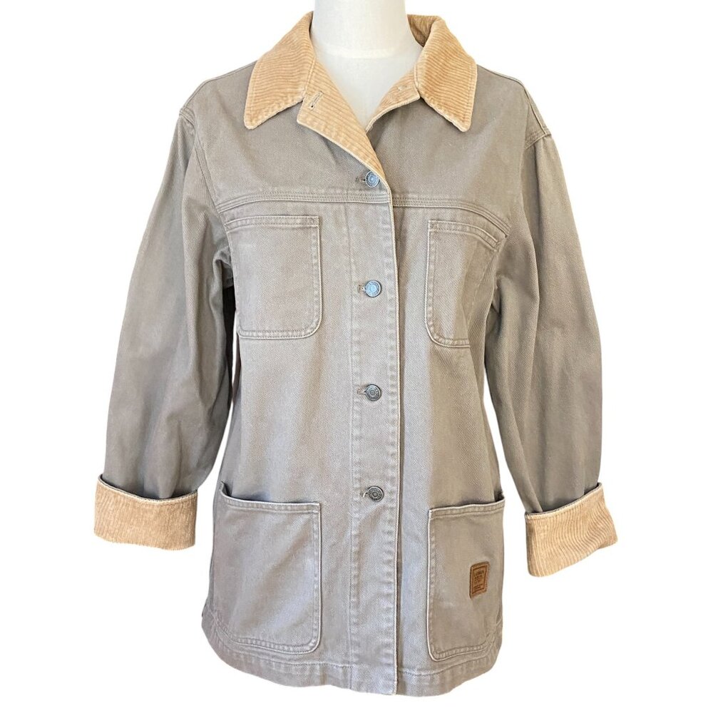 Lauren Jeans Co Ralph Lauren Canvas Field Jacket Barn Chore Coat Corduroy-L